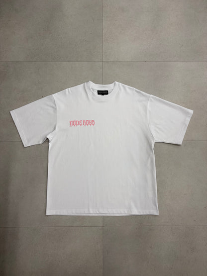 DBS WHITE PINK TEE