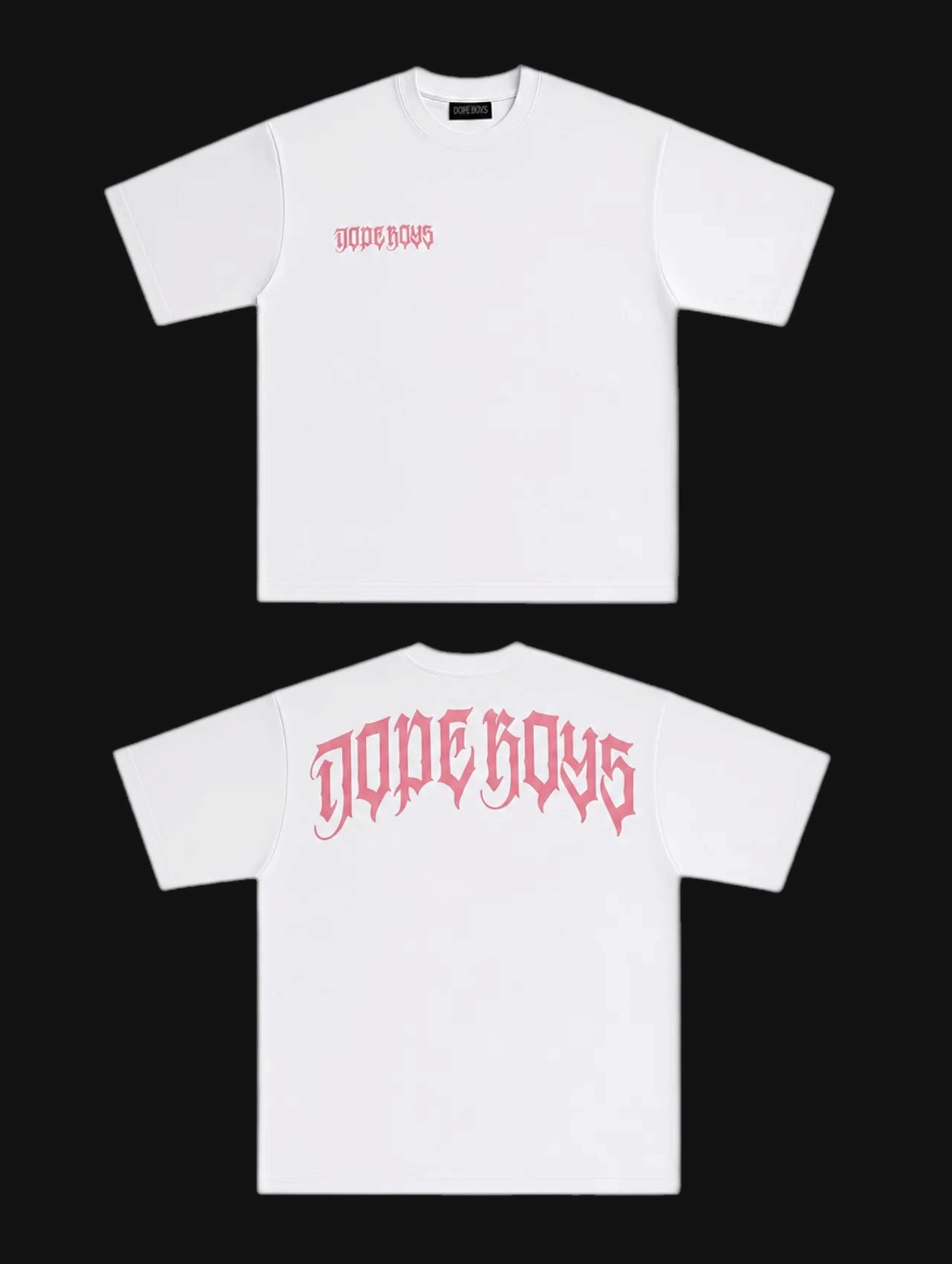 DBS WHITE PINK TEE