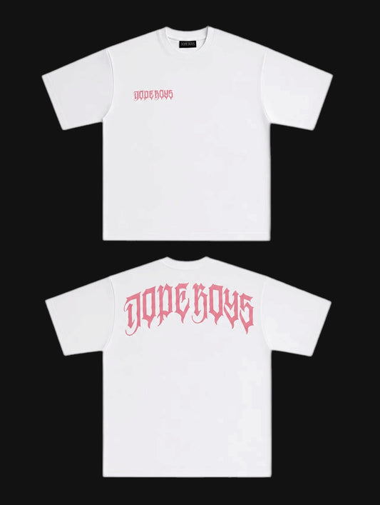 DBS WHITE PINK TEE